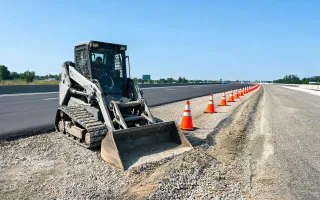 Highway shoulder grading